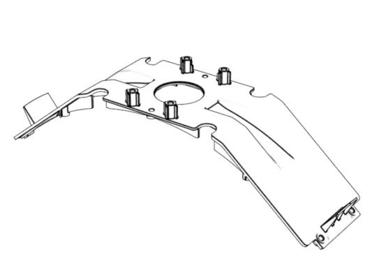 POA Transparent Side Belt Guide Bracket (1*2) / Cold runner /Three-plates mold No.22728