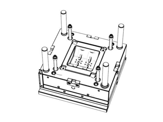 POA Transparent Side Belt Guide Bracket (1*2) / Cold runner /Three-plates mold No.22728