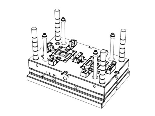 OEM/ODM：Custom Consumer Electronics Molds / Transparent Front Housing LDS (1*2)  No.22397
