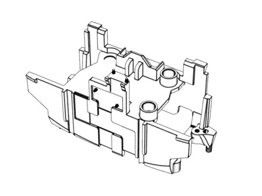OEM / ODM ： Precision Injection Molding & Transparent earphone charging box bracket (1*4) No.24201