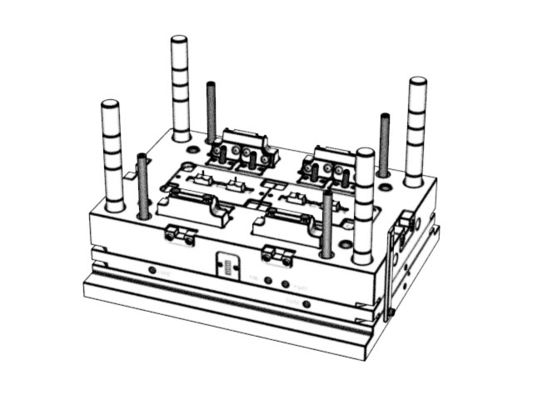 OEM / ODM ： Precision Injection Molding & Transparent earphone charging box bracket (1*4) No.24201