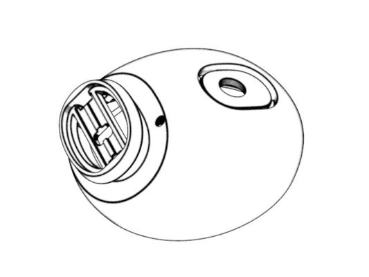 Transparent Earphone Left Front Shell (1*4) / Hot Runner / Three Plate No.24205