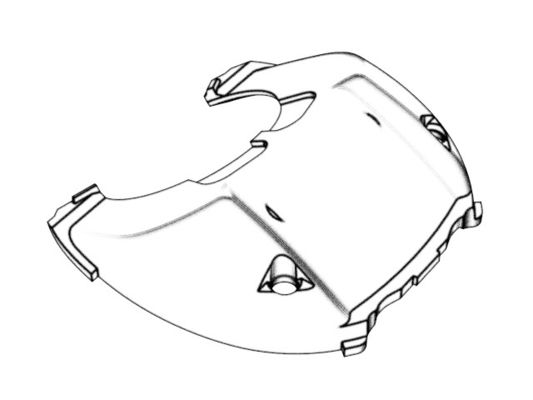 OEM / ODM : Plastic Injection Molds / Inner bracket of left rear cover of transparent earphone (1*8) No.24209
