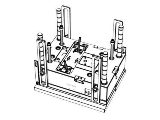 Cigarette cartridge holder+oil tank (2+2) / Cold runner / Three-plates mold No.24501