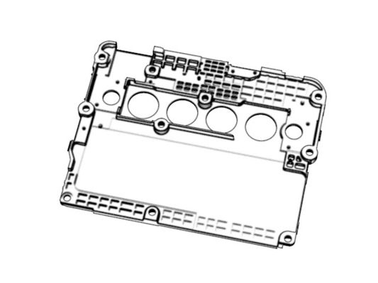 Antenna holder (1*2) / Three-plates mold / hot sprue No.22677