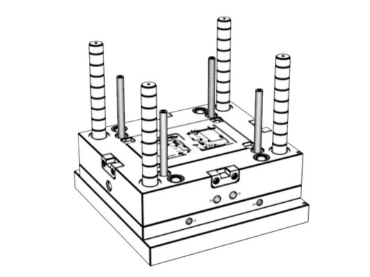 Antenna holder (1*2) / Three-plates mold / hot sprue No.22677