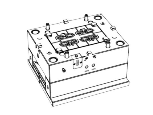 OEM / ODM ： Multi Cavity Injection Mold & Transparent mini mainboard bracket (1*4) No.22685