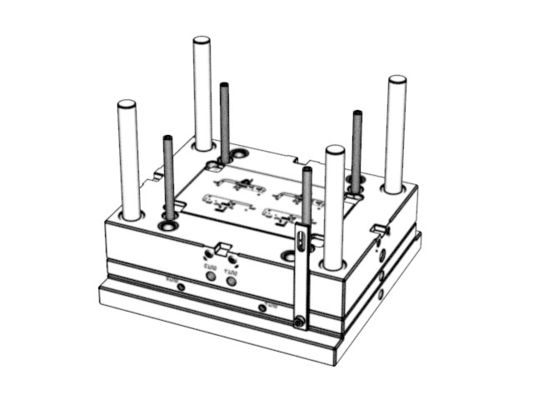 OEM / ODM ： Multi Cavity Injection Mold & Mini mainboard bracket (1*4)  No.22685
