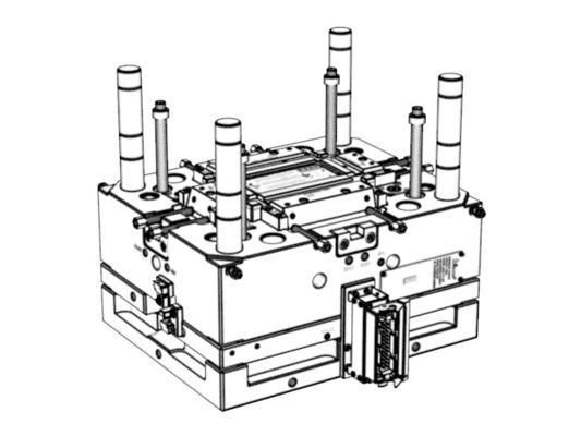 OEM /ODM ：Custom Electronic Enclosures mold  / Battery cover (1*1)  No.24316-A