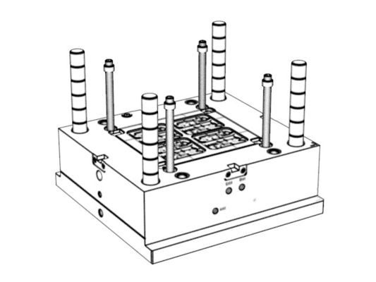 OEM/ODM:Transparent BOX bracket (1*8) / Cold runner / Three-plates mold No.24628