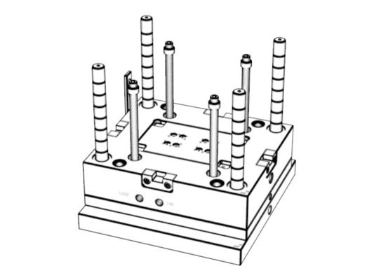 Transparent button (1*4) / Cold runner / Three-plates mold No.24671