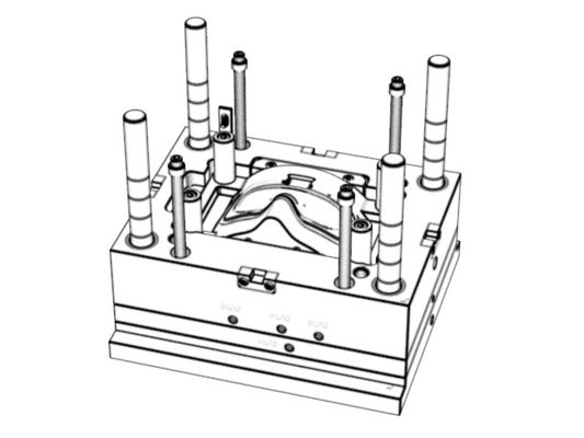 OEM/ODM：Custom steel mold / Transparent top cover bracket (1*1) No.25175