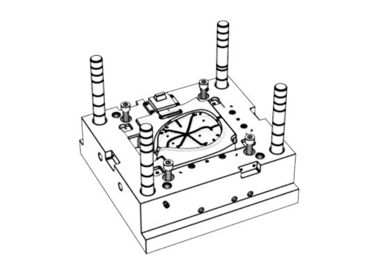 OEM / ODM Transparent Shell Injection Mold 1x1 Cold Runner plastic molding No.19014-D