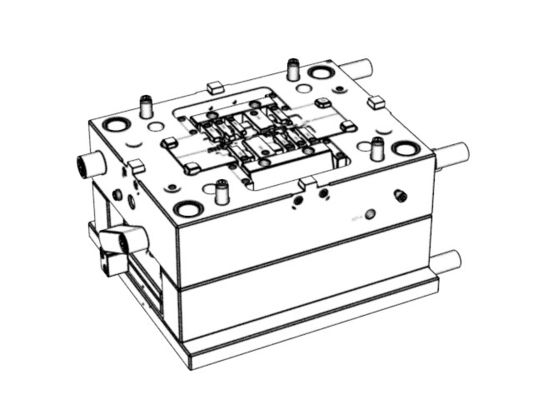 OEM / ODM ： Cold Runner Injection Molding & Bracket In Glasses 1*2 No.23058-B