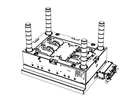 OEM / ODM ： Cold Runner Injection Molding & Transparent Smart Watch Base Lower Housing (1*4) No.23305