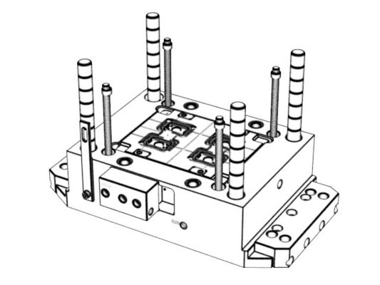 OEM / ODM ： Double Injection Molding & Transparent Smart Watch Lower Housing  1x4 No 23309 And 23310