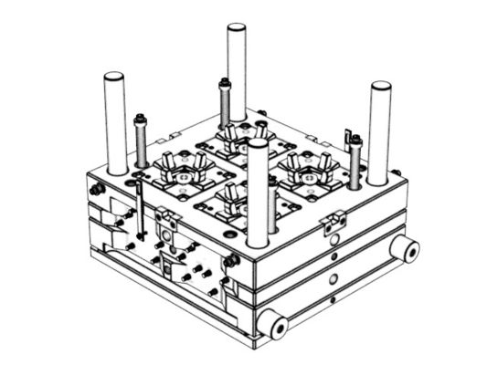 OEM / ODM ： Multi Cavity Injection Mold & Transparent On-board Universal Joint Base (1*4) No.23910