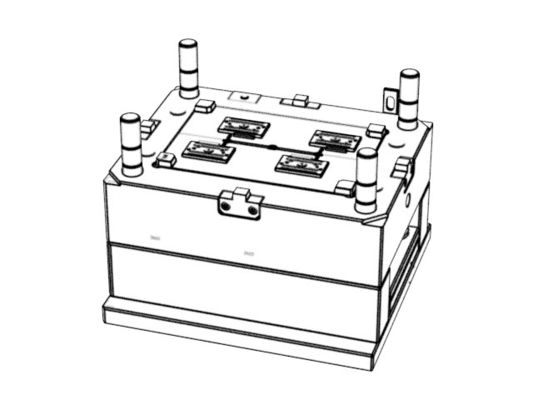 OEM / ODM ： Multi Cavity Injection Mold & Transparent On-board Motor Bracket (1*4) No.23911