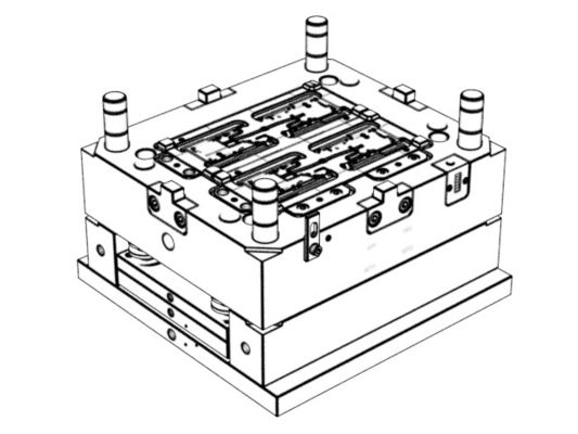 OEM / ODM ： Multi Cavity Injection Mold & On-board Lower Bracket (1*4)  No.23912