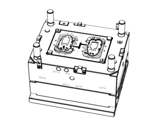 OEM /ODM : Coustom electronic enclosures mold / Transparent Beauty Instrument Upper Housing (1*8) No.24311-B