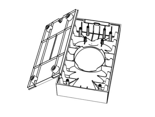 OEM /ODM ：Consumer Electronics Molds / Transparent Beauty Instrument Base (1*8) No.24312