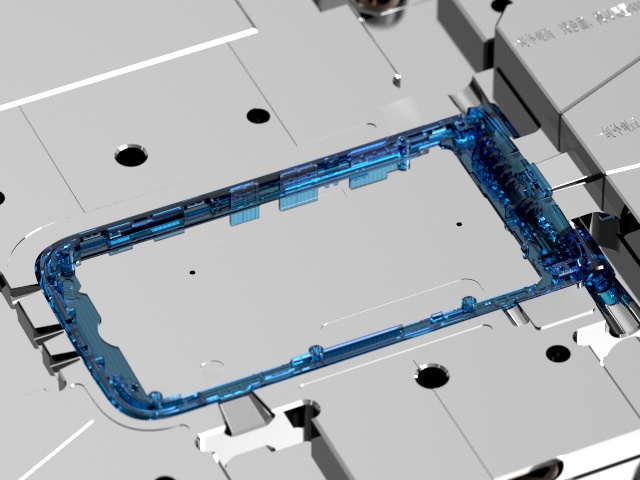 Clamshell Phone Front Cover (1*1) / Three-plates mold / Cold Runner No.21871 6